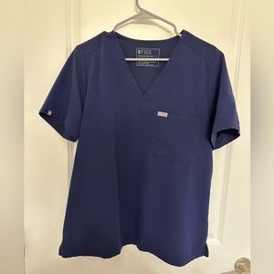 Figs Catarina scrub top in navy blue